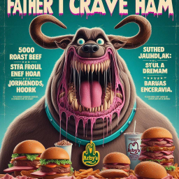 MONSTER CRAVING MEAT LIKE A SICK PIG