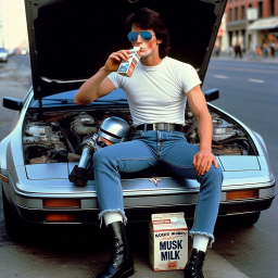 HUMAN MILK SHAKING HANDS WITH MACHINES