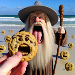 COOKIE MONSTER SCREAMING AT THE OCEAN'S TEARS