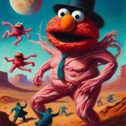 FLESHY MONSTER CRUSHING DUDES IN A DESERT NIGHTMARE