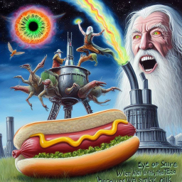 GODS SHOVING HOT DOGS INTO THE COSMIC VOID