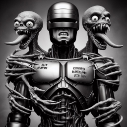 ROBOTIC MONSTROSITY WITH DEMONIC TONGUES