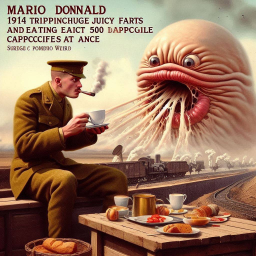 MONSTER CUMMING OUT OF A TEA PARTY