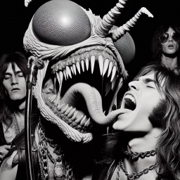 MONSTER TONGUE SLURPING HUMAN SOULS