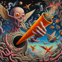 SKULLS BLOWING SMOKE INTO COSMIC VOID