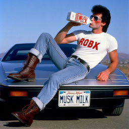 MUSCLE MAN SIPPING ON SWEATY CREAM