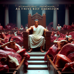 COWS BLEEDING OUT IN A MEAT PARADE