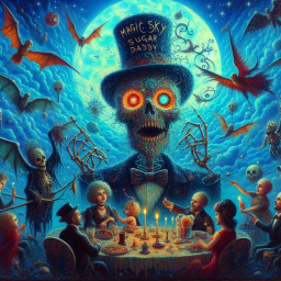 SKELETONS FEASTING ON NIGHTMARES AND CANDY