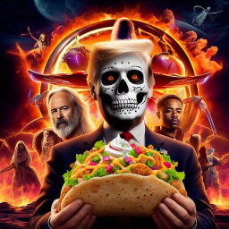 DEATH SERVING TACO NIGHTMARES ON A PLATTER