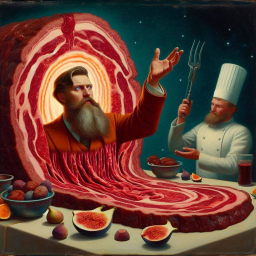 MAN MADE OF MEAT SCREAMING FOR SALT