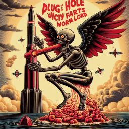 SKELETON SUCKING ROCKETS, FARTING WORM JUICE