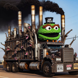 TRUCK OF NIGHTMARES SPEWING GARBAGE AND CHAOS