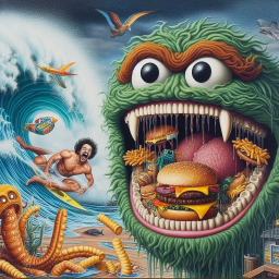 MONSTER EATING THE OCEAN'S TRASHY SECRETS