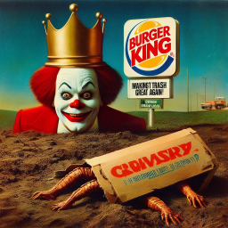 CLOWN KING SHOVELING TRASH INTO YOUR SOUL