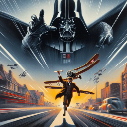 DARK LORD CHASING DREAMS WITH A PLANE'S COCKPIT