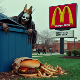 KING OF GARBAGE FEASTING ON FAST FOOD SOULS