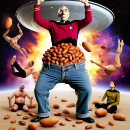 ALIEN NUTSACK EXPLODING WITH PEANUTS