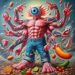 FLESHY MONSTER JUGGLING GROSS SNACKS