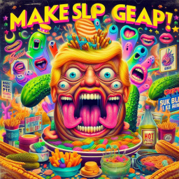 FOOD FIGHTING FOR A CHANCE TO SPEAK