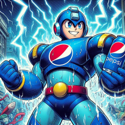 SODA-SOAKED ROBOT PUNCHING THE SKY'S TEETH OUT