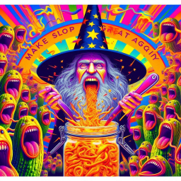 WIZARD SPITTING FIRE INTO PICKLE HELL