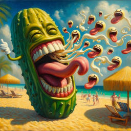PICKLE SPITTING TONGUES ON SUNBATHING FLESHBAGS