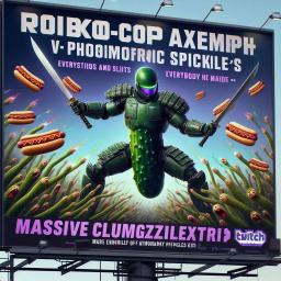 PICKLE WARRIOR SLASHING HOT DOGS IN HELL