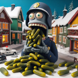 COP CHOKING ON A PICKLE FETISH NIGHTMARE