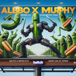 PICKLES WITH KNIVES SLASHING THROUGH BUNS