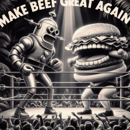ROBOT VS BURGER: MEAT SLUGFEST IN THE RING