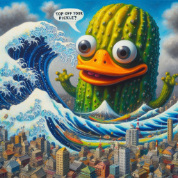 PICKLE MONSTER SPLASHING CITY WITH WAVE OF CHAOS