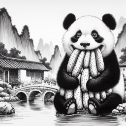 PANDA CHOKING ON CUCUMBERS LIKE A BOSS