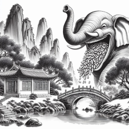 ELEPHANT SPITTING OUT NUTS LIKE A BOSS